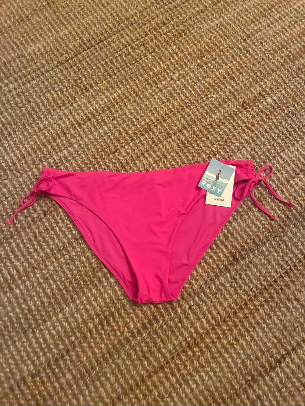 Women's Roxy Sd Beach Classics Hipster Lace Bikini Bottoms Hot Pink XL NWT